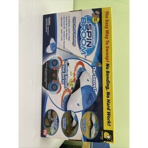 Hurricane Spin Broom. Cordless,No Batteries,Cord or Bags,Triple Brush Technology